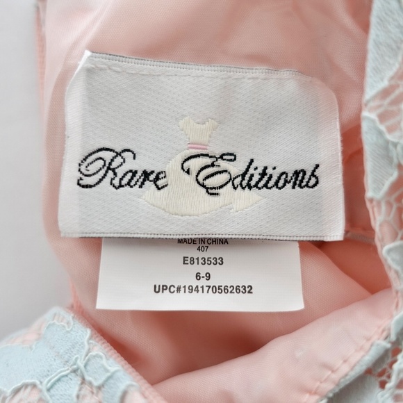 Baby Girls Rare Editions Metallic Lace Cap Sleeve Dress 6-9 Months - Picture 10 of 11